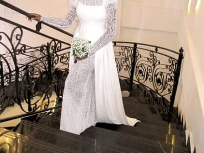 Detachable White Wedding Dress